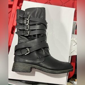 Report black med tall‎ boots women’s HUCK 8.5 8 1/2 NEW NIB